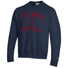 チャンピオン メンズ パーカー・スウェットシャツ アウター Pennsylvania Quakers Champion Icon Softball Powerblend Pullover Sweatshirt Navy