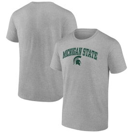 ファナティクス メンズ Tシャツ トップス Michigan State Spartans Fanatics Branded Campus TShirt Steel