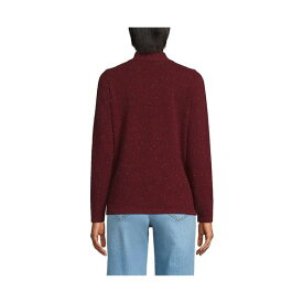 ランズエンド レディース ニット&セーター アウター Women's Cashmere Long Sleeve Wrap Sweater Rich burgundy donegal