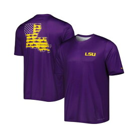 コロンビア レディース Tシャツ トップス Men's Purple LSU Tigers Terminal Tackle Omni-Shade T-shirt Purple