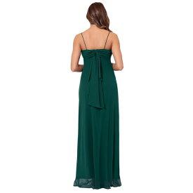 ベッツィ アンド アダム レディース ワンピース トップス Women's Draped Chiffon Gown Hunter