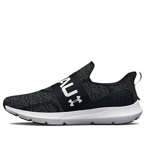 Under Armour A_[A[}[ Y Xj[J[ yUnder Armour Surge 3 Slip 'Black White' 3026506-001z TCY US_10.5(28.5cm)
