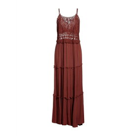 ナフ ナフ レディース ワンピース トップス Long dresses Brown