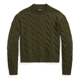 【送料無料】 ラルフローレン レディース ニット&セーター アウター Polo LS Pullover Ld34 Olive Marl