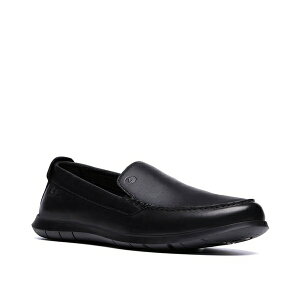 N[NX Y Xb|E[t@[ V[Y Flexway Step Slip-On Black Smooth Leather
