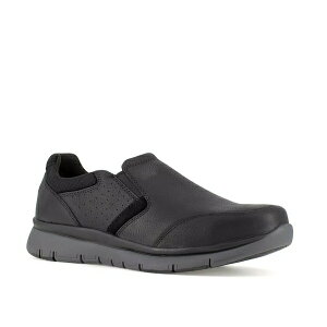 bN|[g Y Xb|E[t@[ V[Y Primetime Casual Steel Toe Slip-On Black Leather