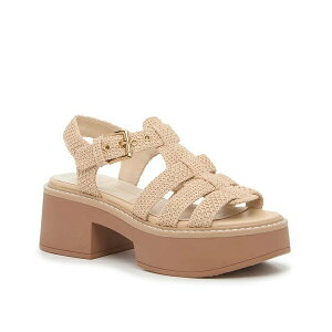 ドルチェヴィータ レディース サンダル シューズ Linz Platform Sandal Natural Beige Raffia