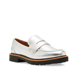 uh fB[X Xb|E[t@[ V[Y Lugged Waterproof Penny Loafer Silver Metallic