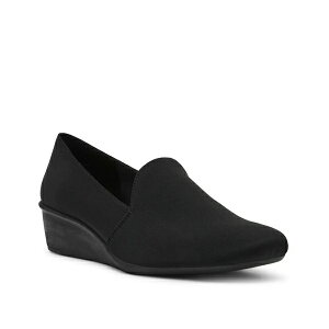 ANC fB[X T_ V[Y Wendell Wedge Slip-On Black Fabric