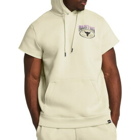 アンダーアーマー メンズ パーカー・スウェットシャツ アウター Under Armour Men's Project Rock Icon Fleece Short Sleeve Hoodie Silt/Provence Purple/Blk