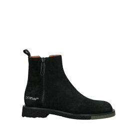 【送料無料】 オフホワイト メンズ ブーツ シューズ Ankle boots Black