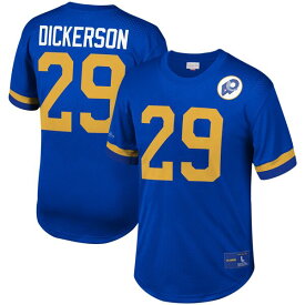 ミッチェル&ネス メンズ Tシャツ トップス Eric Dickerson Los Angeles Rams Mitchell & Ness Retired Player Name & Number Mesh Crew Neck Top Royal