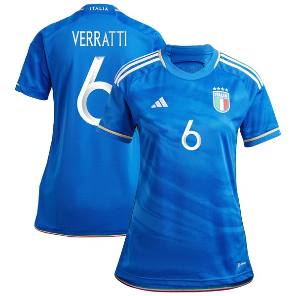 【SALE／78%OFF】アディダス レディース ユニフォーム トップス Marco Verratti Italy National Team adidas Women's 2023 24 Home Replica Jersey Blue
