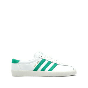 �A�f�B�_�X ���f�B�[�X �X�j�[�J�[ �V���[�Y Leather three-stripe trainers White