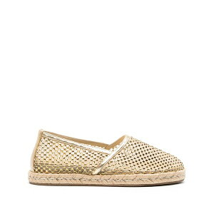�� �V�� ���f�B�[�X �T���_�� �V���[�Y Gilda rhinestone-embellished espadrilles Gold