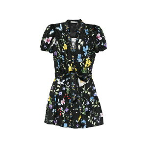 �A���X �A���h �I���r�A ���f�B�[�X �����s�[�X �g�b�v�X X stacey bendet cora floral-print mini dress Black