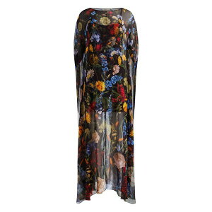 �A���X �A���h �I���r�A ���f�B�[�X �����s�[�X �g�b�v�X Linn floral-print cape maxi dress Black