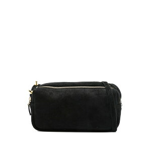 �G���� ���f�B�[�X �V�����_�[�o�b�O �o�b�O Mini trousse suede zip-top shoulder bag Black