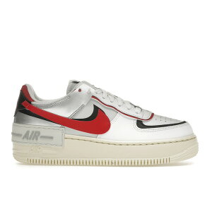 Nike �i�C�L ���f�B�[�X �X�j�[�J�[ �yNike Air Force 1 Low Shadow White Silver Gym Red (Women's)�z �T�C�Y US_7(24.0cm) White/Silver/Gym Red