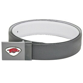 ジャーディン メンズ ベルト アクセサリー Arkansas Razorbacks Reversible Leather Belt Gray