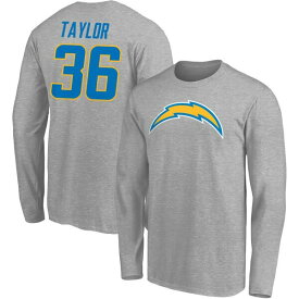 ファナティクス メンズ Tシャツ トップス Los Angeles Chargers Fanatics Branded Team Authentic Custom Long Sleeve TShirt Taylor,Ja'Sir-36