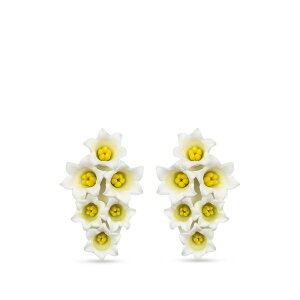 �W�F�j�t�@�[�x�A ���f�B�[�X �s�A�X���C�������O �A�N�Z�T���[ Val floral-motif earrings White