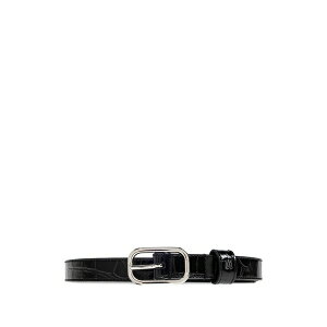 �A�~�� �����Y �x���g �A�N�Z�T���[ Crocodile-embossed belt Black