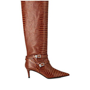 �t�B���b�v�v���C�� ���f�B�[�X �u�[�c �V���[�Y 55mm crocodile-embossed boots Brown