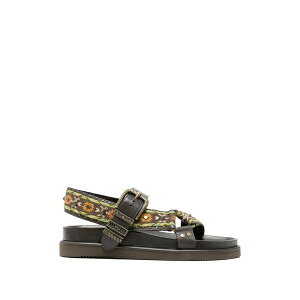 �A�b�V�� ���f�B�[�X �T���_�� �V���[�Y buckle-fastening sandals Brown