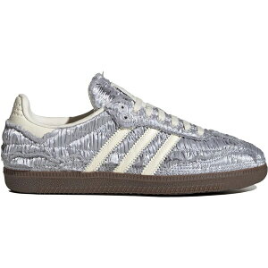 adidas AfB_X Y Xj[J[ yadidas Samba OG Caroline Hu Satin Silver Metallicz TCY US_7(25.0cm) Silver Metallic/Cream White/Gum 5
