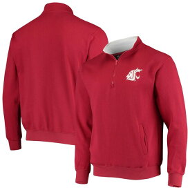 コロシアム メンズ ジャケット＆ブルゾン アウター Washington State Cougars Colosseum Tortugas Logo QuarterZip Jacket Crimson