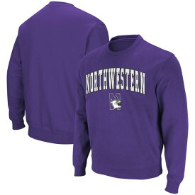 コロシアム メンズ パーカー・スウェットシャツ アウター Northwestern Wildcats Colosseum Arch & Logo Crew Neck Sweatshirt Purple