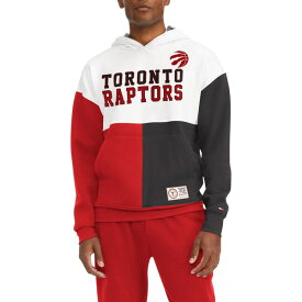 トミーヒルフィガー メンズ パーカー・スウェットシャツ アウター Toronto Raptors Tommy Jeans Andrew Split Pullover Hoodie White/Red