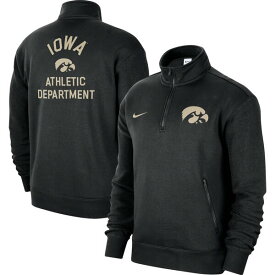 ナイキ メンズ ジャケット＆ブルゾン アウター Iowa Hawkeyes Nike Campus Athletic Department QuarterZip Sweatshirt Black