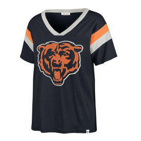 フォーティーセブン レディース Tシャツ トップス Chicago Bears '47 Women's Phoenix VNeck TShirt Navy