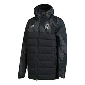 adidas アディダス メンズ スニーカー 【adidas Real Ssp Dw Jkt Real Madrid Stay Warm hooded down Jacket Black GD4258】 サイズ US_M_S