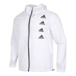 adidas AfB_X Y Xj[J[ yadidas Logo Print Woven Hooded Jacket Men's White GK9419z TCY US_M_XL