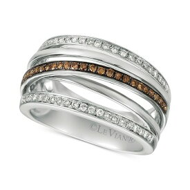 ルヴァン メンズ リング アクセサリー Chocolatier&reg; Diamond Multi-Band Crisscross Ring (3/8 ct. t.w.) in 14k White Gold White Gold