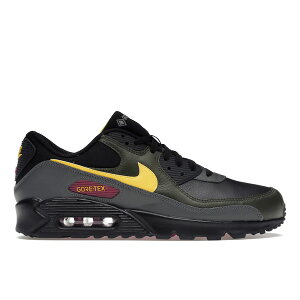 Nike �i�C�L �����Y �X�j�[�J�[ �yNike Air Max 90 Gore-Tex Black Cargo Khaki�z �T�C�Y US_9.5(27.5cm) Black/Cargo Khaki/Iron Gray/Tour Yellow