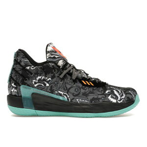 adidas �A�f�B�_�X �����Y �X�j�[�J�[ �yadidas Dame 7 Floral�z �T�C�Y US_12(30.0cm) Core Black/Grey Four/Acid Mint