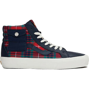 Vans �o���Y �����Y �X�j�[�J�[ �yVans Sk8-Hi Pocket LX-1 Baracuta�z �T�C�Y US_12(30.0cm) Dress Blues/Tartan Plaid-Marshmallow