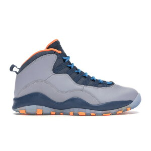 Jordan �W���[�_�� �����Y �X�j�[�J�[ �yJordan 10 Retro Bobcats�z �T�C�Y US_9.5(27.5cm) Wolf Grey/New Slate-Atomic Orange-Dark Powder Blue