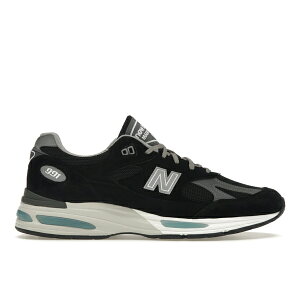 New Balance �j���[�o�����X �����Y �X�j�[�J�[ �yNew Balance 991v2 MiUK Black Grey�z �T�C�Y US_M_15 Black/Grey/Silver