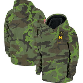 ジョーダン メンズ パーカー・スウェットシャツ アウター Michigan Wolverines Jordan Brand Hoodie FullSnap Jacket Camo