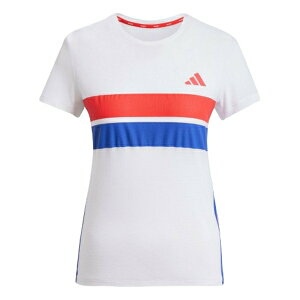 adidas AfB_X fB[X Xj[J[ y(WMNS) adidas Adizero Retro Running T-Shirt 'White Red Blue' JD7326z TCY US_W_L