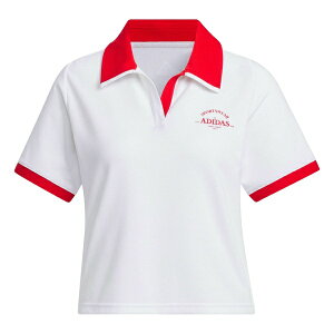 adidas AfB_X fB[X Xj[J[ y(WMNS) adidas VERBIAGE Polo T-Shirt 'White Red' JC8685z TCY US_W_L