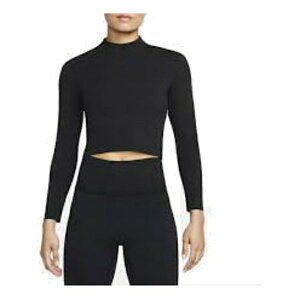 Nike iCL fB[X Xj[J[ y(WMNS) Nike Swoosh Long Sleeve Yoga T-Shirt 'Black' DR2204-010z TCY US_W_M