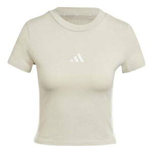 adidas AfB_X fB[X Xj[J[ y(WMNS) adidas Baby Look Essentials 3-Stripes Slim T-Shirt 'White' JE1247z TCY US_W_L