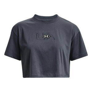 Under Armour アンダーアーマー レディース スニーカー 【(WMNS) Under Armour Branded Logo Crop T-shirt 'Storm Grey' 1376751-044】 サイズ US_W_L