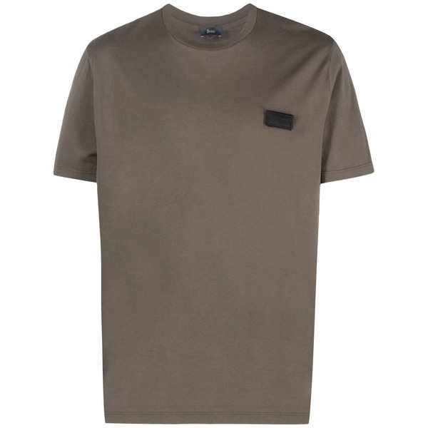 ヘルノ メンズ トップス Tシャツ 7740 VERDE MILITARE 全商品無料サイズ交換 ヘルノ メンズ Tシャツ トップス logo-patch T-shirt 7740 VERDE MILITARE